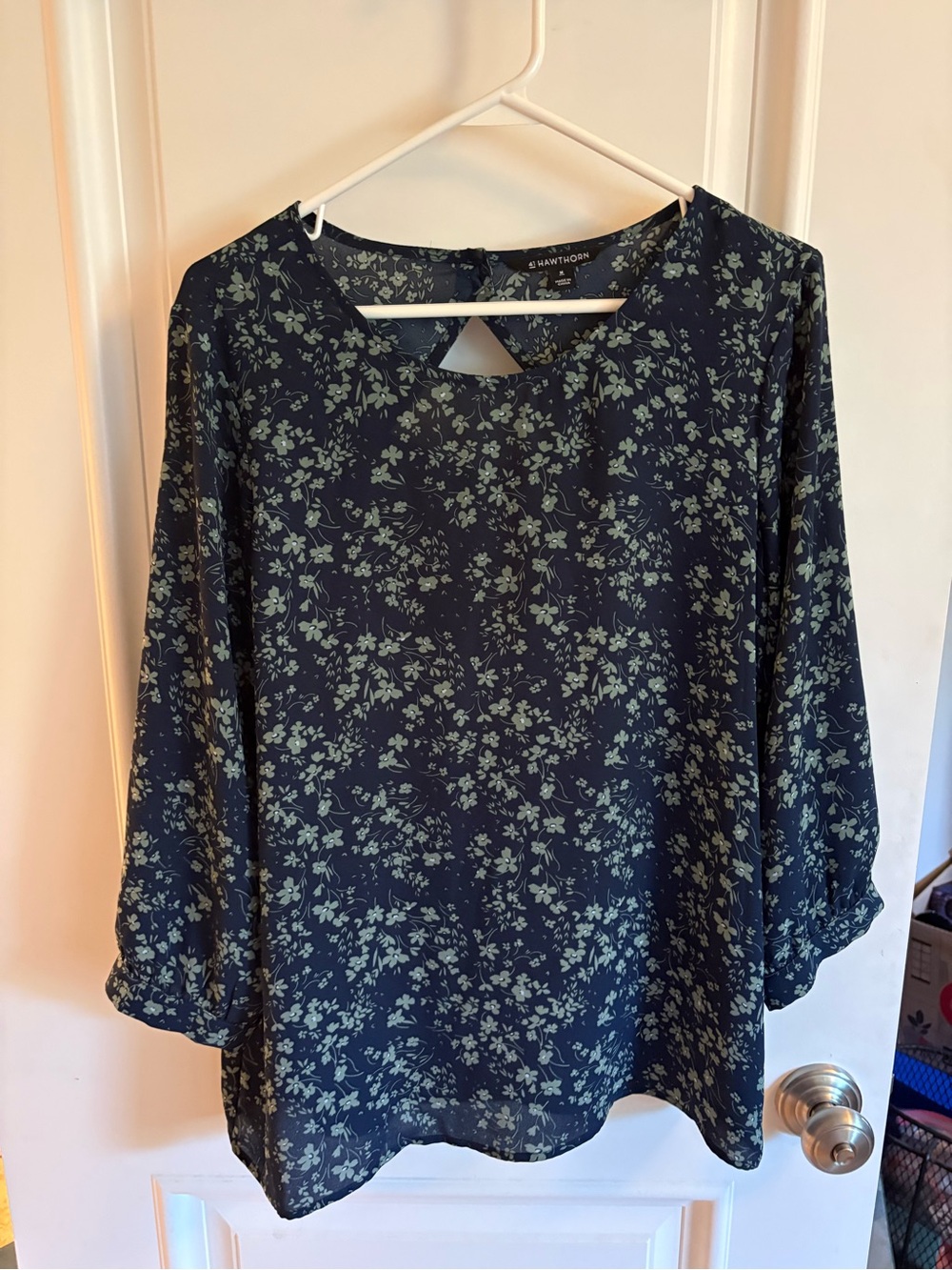 41 Hawthorn Navy Floral Blouse